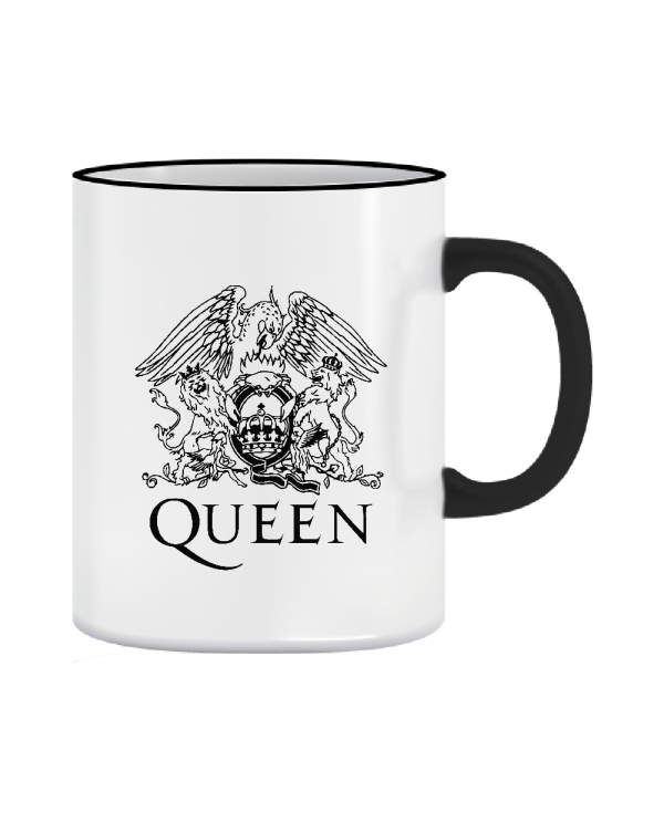 puodelis Queen vienspalvis logo puodelis Queen vienspalvis logo